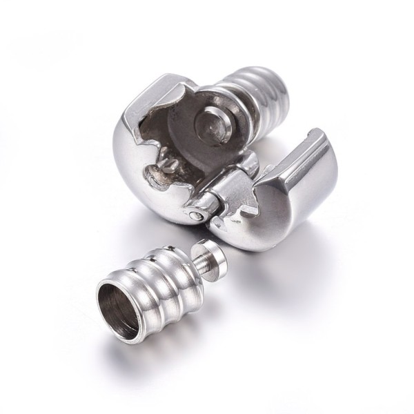 Stainless Steel European Barrel Clasp, 22x10mm