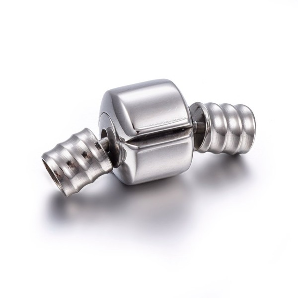 Stainless Steel European Barrel Clasp, 22x10mm