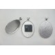40x30mm Oval pendant setting bezel frame, antiqued silver