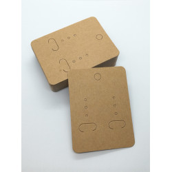 Card Tag, Pendant / earring, 70x50mm, natural cardboard colour; per 50