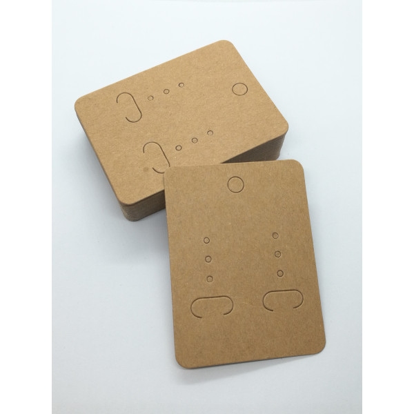 Card Tag, Pendant / earring, 70x50mm, natural cardboard colour; per 50