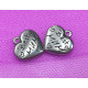 Pendant, Charm, heart with Mother theme, 316 stainless Steel