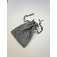 Bag, Burlap Pouches, Grey, 9x7cm, per 10