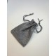 Bag, Burlap Pouches, Grey, 9x7cm, per 10