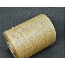 Waxed Polyester Cord, woven, Drab, per roll