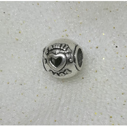 Alloy European Bead, Love family, Antique Silver, Large Hole