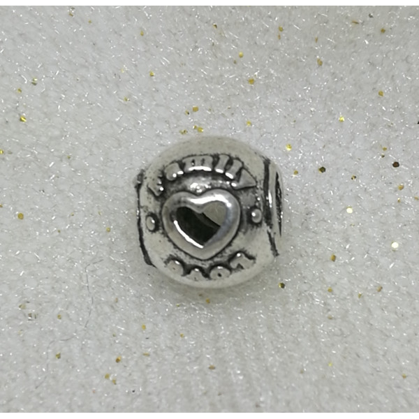 Alloy European Bead, Love family, Antique Silver, Large Hole