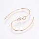 Earring hook, Gold, 304 stainless steel, pair