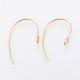 Earring hook, Gold, 304 stainless steel, pair