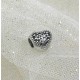 Heart shaped Alloy European Bead, Antique Silver, Large Hole, Set of 3