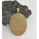 CLEARENCE: 40x30mm Oval heavy pendant setting bezel frame, NF antiqued bronze, Matte finish