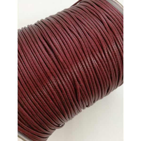Polished Poly Cord, Wine, 1.5mm, by 5 metre