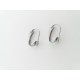 Stainless Steel Clip-on earring setting with 2mm tray, pair