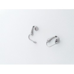 Stainless Steel Clip-on earring setting with 2mm tray, pair