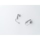 Stainless Steel Clip-on earring setting with 2mm tray, pair