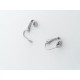 Stainless Steel Clip-on earring setting with 2mm tray, pair