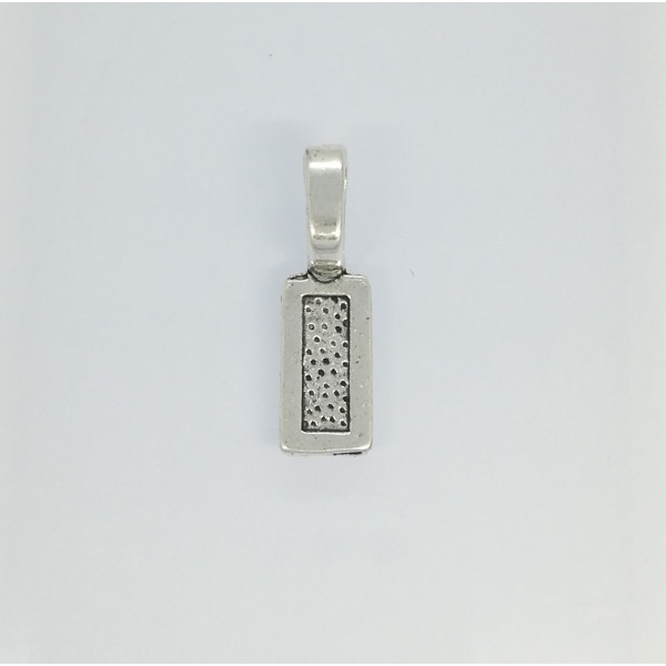 SPECIAL: Bail with large loop, Rectangle Antique Silver, 26mm x 8mm