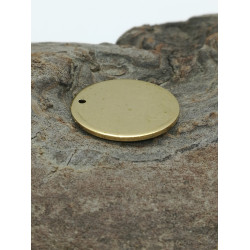 18mm Flat Brass Stamping disc with one hole