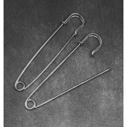 Kilt Pin style Brooch, 80mm long, Platinum