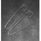 Kilt Pin style Brooch, 80mm long, Platinum