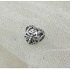 Heart shaped Alloy European Bead, Antique Silver, Large Hole, Set of 3
