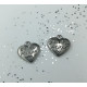 Pendant, Charm, heart with Mother theme, 316 stainless Steel