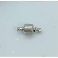 European Barrel Clasp, Platinum colour, 19x10mm