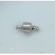 European Barrel Clasp, Platinum colour, 19x10mm