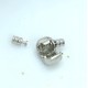 European Barrel Clasp, Platinum colour, 19x10mm