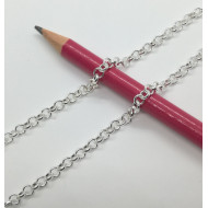 Chain by the metre, English Belcher style, 4mm Silver colour