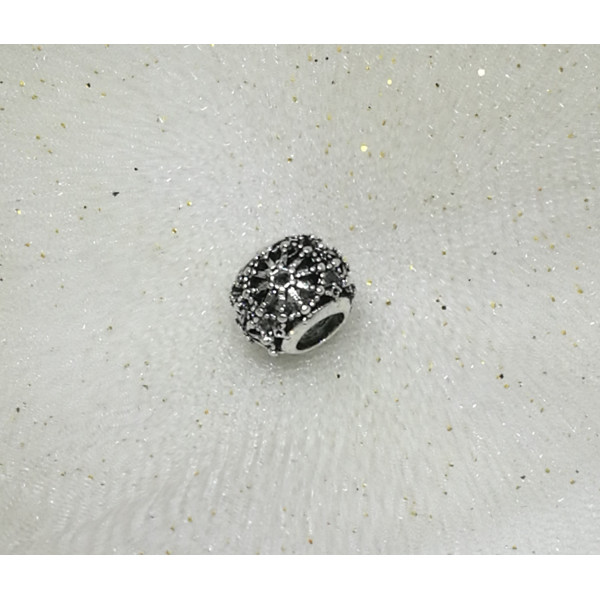 Alloy European Bead, Mixed designs, Antique Silver, Large Hole, set of 5