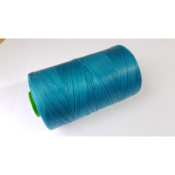 Waxed Polyester Cord, woven, 1.0mm, Turquoise, by 5 metres