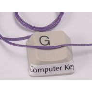 Waxed Polyester Cord, woven, 1.0mm, Purple, per 5 metres