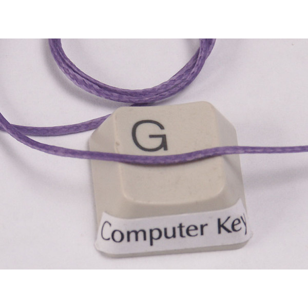 Waxed Polyester Cord, woven, 1.0mm, Purple, per 5 metres