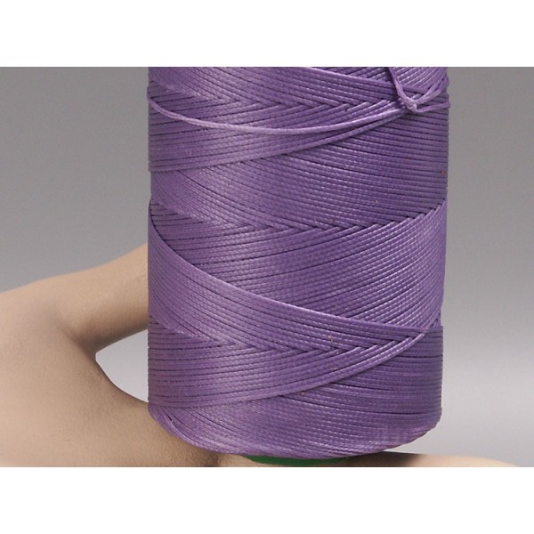 Waxed Polyester Cord, woven, Purple, per roll