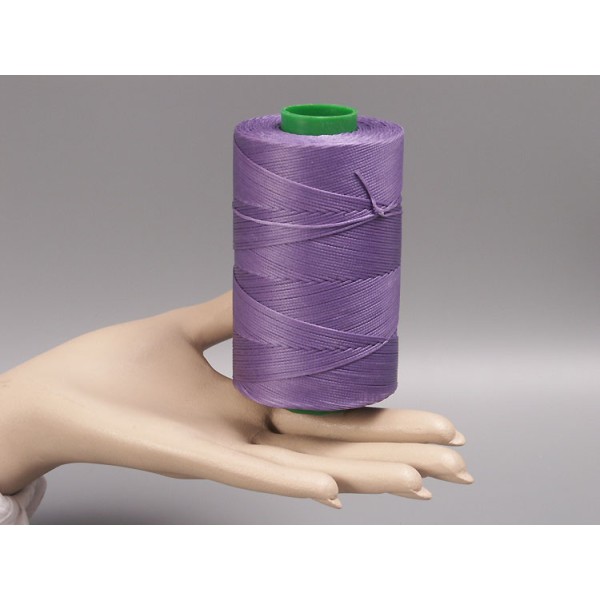 Waxed Polyester Cord, woven, Purple, per roll
