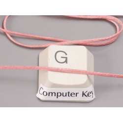 Waxed Polyester Cord, woven, 1.0mm, Baby Pink, by5 metre