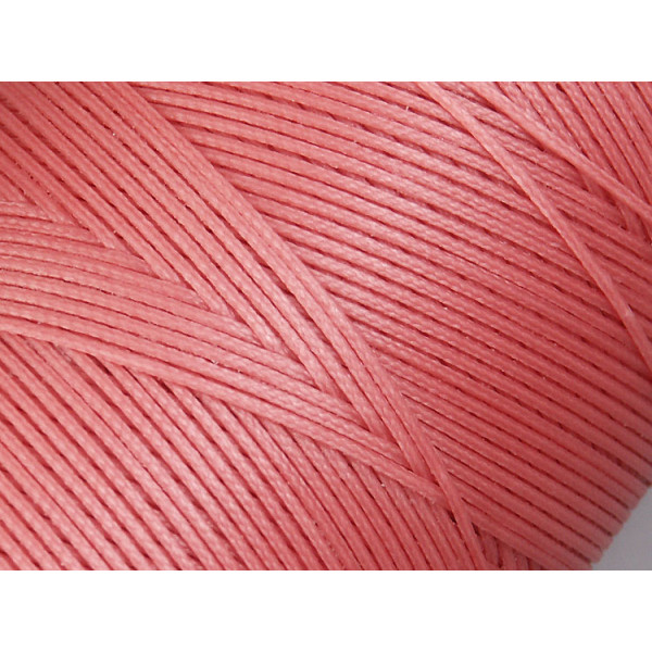 Waxed Polyester Cord, woven, 1.0mm, Baby Pink, by5 metre