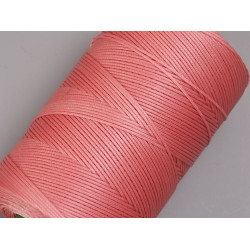 Waxed Polyester Cord, woven, Baby Pink, per roll