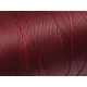 Waxed Polyester Cord, woven, Burgundy, per roll