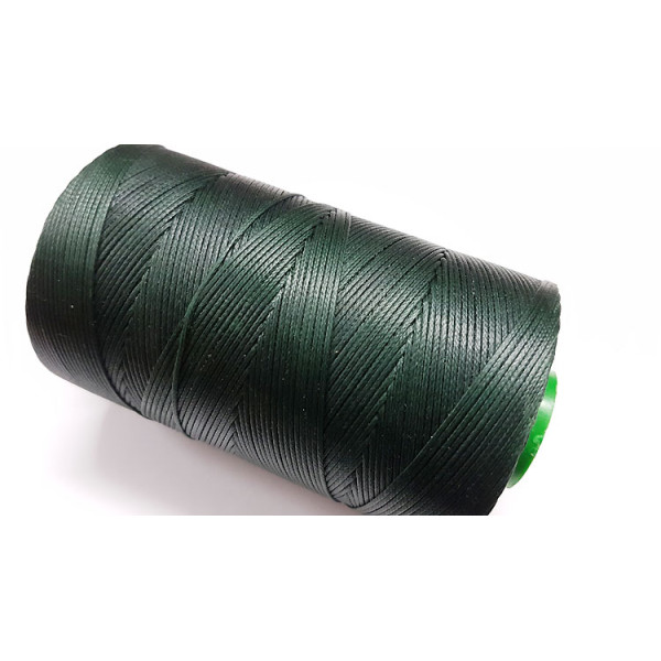 Waxed Polyester Cord, woven, Greenstone colour, by 5 metre