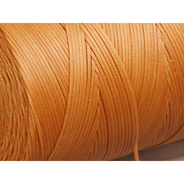 Waxed Polyester Cord, woven, 1.0mm, Turmeric, by 5 metres