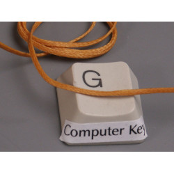 Waxed Polyester Cord, woven, 1.0mm, Turmeric, by 5 metres