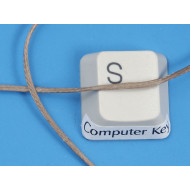 Waxed Polyester Cord, woven, 1.0mm, Natural Flax, per 5 metres