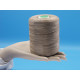 Lightly Waxed (Polyester) Cord, woven, 1.0mm, Natural Flax
