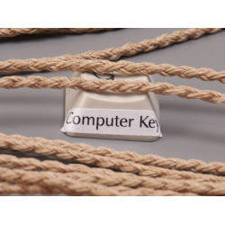 END OF LINE: Waxed Plaited 4 strand Polyester Cord, by the metre, MEDIUM 2.5mm, Beige