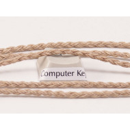 Waxed Plaited 3 strand Polyester Cord, by the metre, MEDIUM 2.5x1.1mm, Caramel