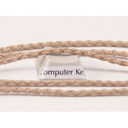 Waxed Plaited 3 strand Polyester Cord, by the metre, MEDIUM 2.5x1.1mm, Caramel