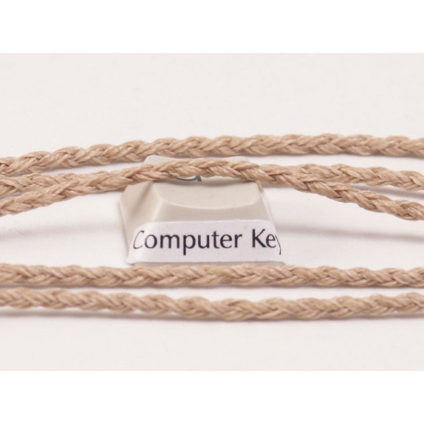 Waxed Plaited 3 strand Polyester Cord, by the metre, MEDIUM 2.5x1.1mm, Caramel