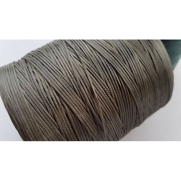 Lightly Waxed Polyester Cord, 1.4mm, Dark Kelp, per roll
